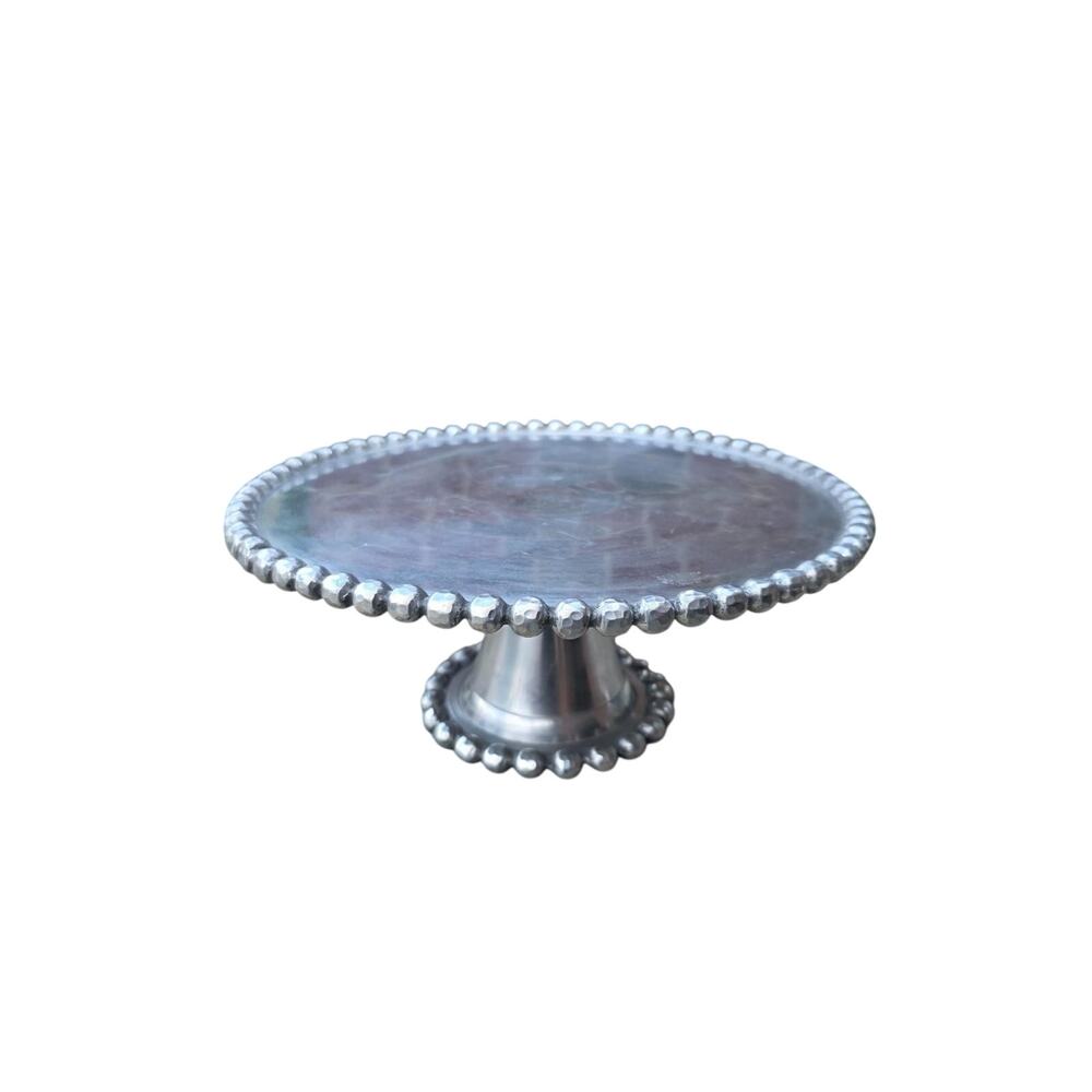 Beaded Cake Stand 12in Aluminum - Threshold - Excellent Condition